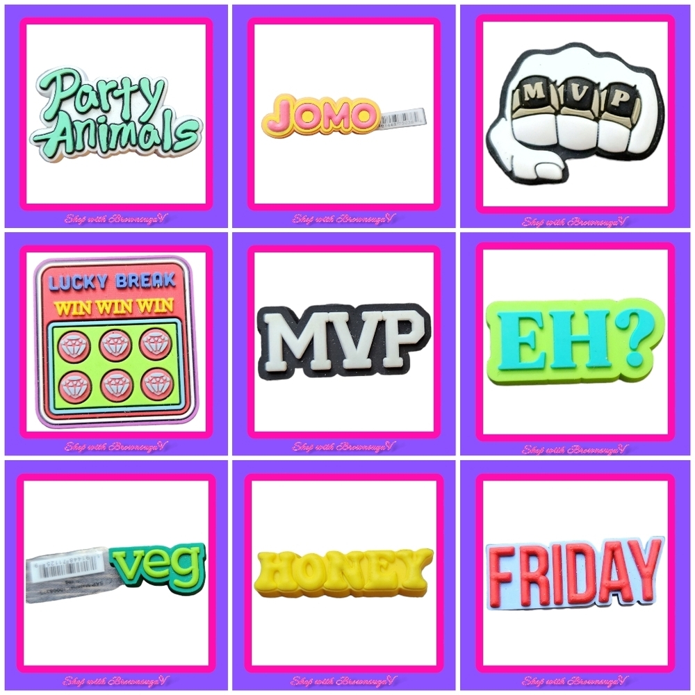 Words Jibbitz Crocs Shoe Charms​